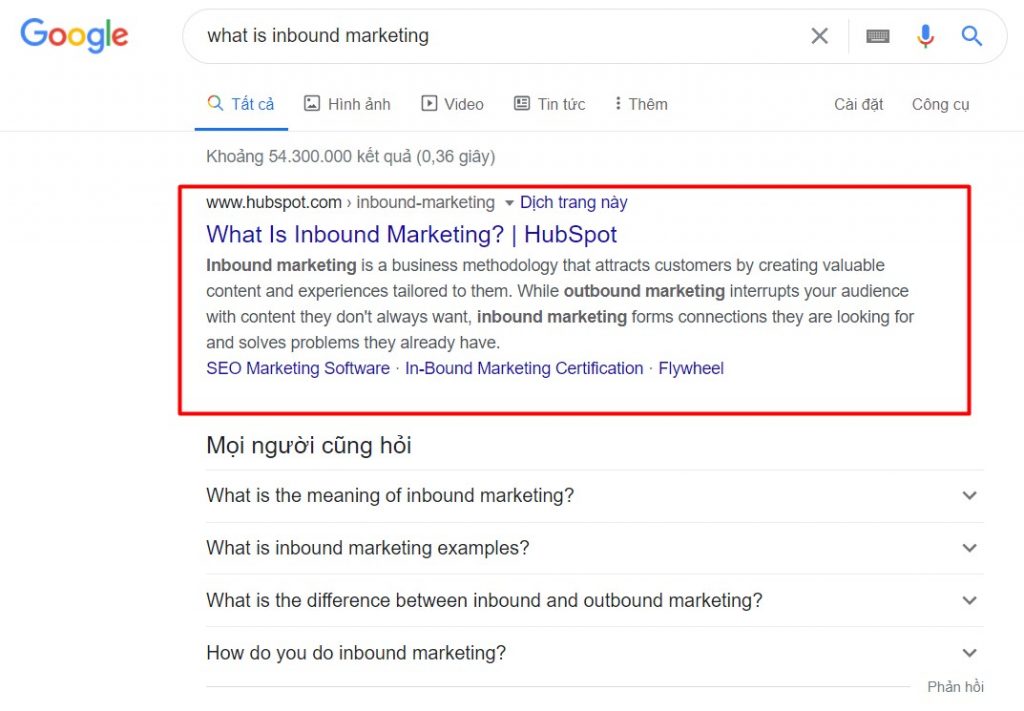 Ở đây chính là kiến thức về Inbound Marketing và cách phổ biến nhất vẫn là “hỏi” Google